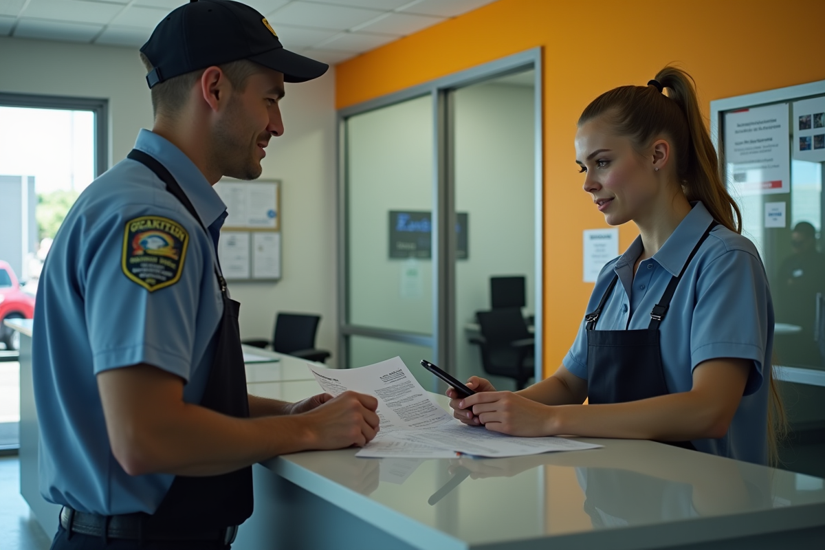 Jeune femme discutant d