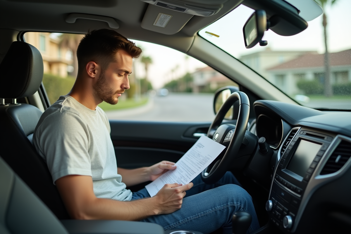 Jeune homme remplissant un formulaire d